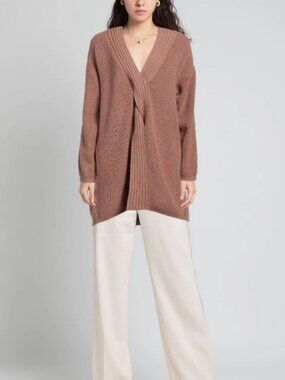 Wolford Braid Knit Top MSRP$480 ~ Long Sleeves/Merino Virgin Wool Unique Pattern